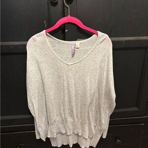 Gray V-Neck Sweater